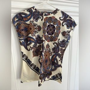 Chloe Paisley Print Top Size F36